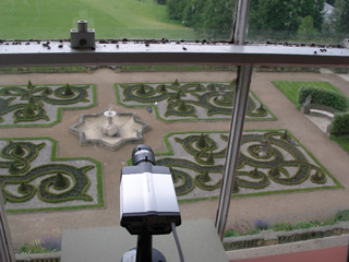 harewood camera looking out from the West attic, Harewood House