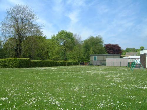 The site viewed from the meadow